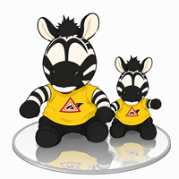 Maßgefertigtes Gelbes T-Shirt Puppenkleidung Weiches Plüsch-Outfit für Zebra-Stofftier Maskottchen Spielzeug in Verschiedenen Größen Puppenkostüm