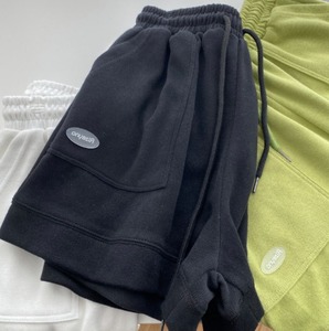 Pantalones Cortos Deportivos Casuales de Cintura Alta para <span class=keywords><strong>Mujer</strong></span>, Versión Coreana, Pierna Ancha, con Cordón, Novedad, Venta Caliente - Product Image 2