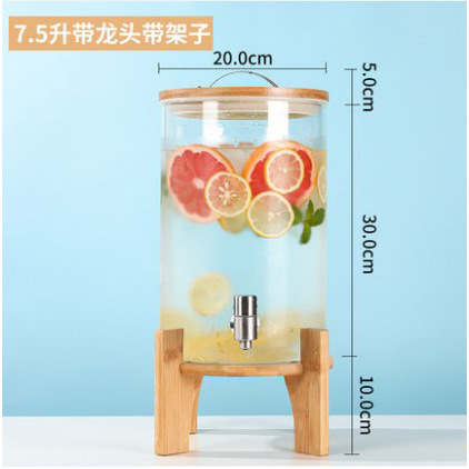 7.5-liter barrel with wooden frame