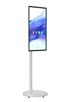 Écran tactile portable de 23,8 pouces, tablette Android 13 intelligente, téléviseur, kiosque sur pied blanc avec SDK pour les magasins de détail