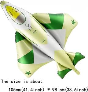 Ballons en aluminium en forme de chasseur, char et hélicoptère de la série Camouflage pour la décoration de fêtes d'<span class=keywords><strong>anniversaire</strong></span>, Jour <span class=keywords><strong>des</strong></span> Vétérans, thèmes militaires et marins - Product Image 4