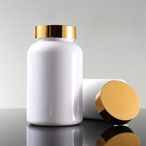 Aangepaste Fabriek Food Grade 140-300Ml Wit Huisdier Plastic Supplement Pil <span class=keywords><strong>Capsule</strong></span> Tablet Kauwgomflesjes Met Flip Top God Cap - Product Image 2