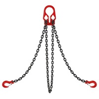 Ensemble complet de sangles de levage robustes à 4 brins avec crochets réglables pour le levage d'objets lourds