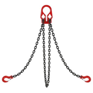 Ensemble complet <span class=keywords><strong>de</strong></span> sangles <span class=keywords><strong>de</strong></span> <span class=keywords><strong>levage</strong></span> robustes à 4 brins avec crochets réglables pour le <span class=keywords><strong>levage</strong></span> d'objets lourds - Product Image 3