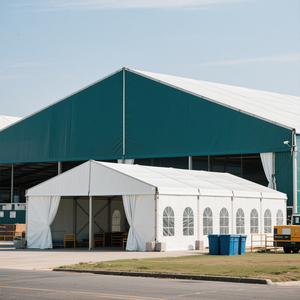 Tentes bon marché personnalisées <span class=keywords><strong>Tente</strong></span> d'entrepôt temporaire en alliage d'aluminium pour le stockage industriel - Product Image 1