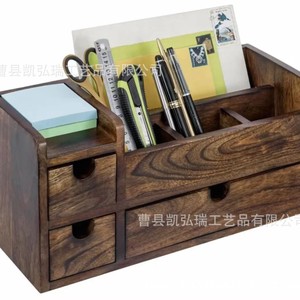 Modern minimalist wooden <b>storage</b> rack for home desktop, <b>dressing</b> <b>table</b>, and cosmetic organizer - Product Image 3