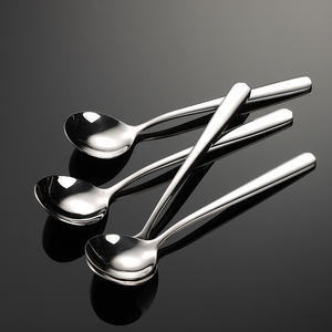 Cuchara redonda de acero inoxidable 316 para sopa, cuchara de café plateada y metálica con logotipo personalizado 1011050 - Product Image 3