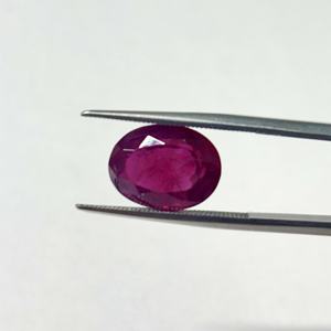 Pierres précieuses rubis rouge ovales de taille libre cultivées en laboratoire, saphir simulé créé en laboratoire avec des inclusions de cristal pour la fabrication de bijoux - Product Image 2