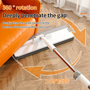 Vente directe d'usine 2025 Nouvelle serpillière magique facile <span class=keywords><strong>à</strong></span> essorer sans les mains, serpillière de nettoyage de sol pour la maison, serpillière plate en microfibre paresseuse et seau - Product Image 4