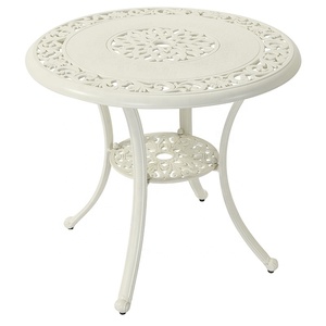 jardin blanche <span class=keywords><strong>3</strong></span> places chaises meubles patio extérieur café fonte d'aluminium 4 pièces ensemble de salle à manger avec coussin - Product Image 6