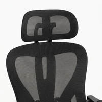 Chaise de bureau à dossier haut en maille avec accoudoirs articulés réglables en hauteur par vérin à gaz, design minimaliste pour la maison, le bureau ou l'appartement