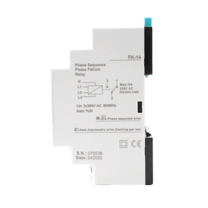 Relé de Protección de Secuencia de <span class=keywords><strong>Fase</strong></span> Miniatura FK-14, Protector de Desconexión por Sobrecarga de Motor Trifásico de CA, Relé de Retardo de Tiempo - Product Image 2