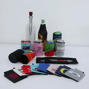 Factory Cheap Price Can Cooler Sublimation Insulated Can Coolers 12 Oz Sublimation Overlocked Stubby Holder As Promotion Gifts