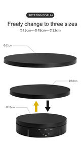 Nouveau support rotatif automatique 3 en 1 de 15 cm / 18 cm / 22 cm, vitesse réglable, plateau tournant avec télécommande - Product Image 3