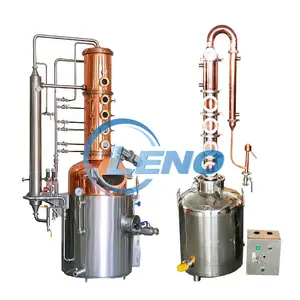 50L stainless steel copper distilling distillery boiler tank pot with reflux still column for sale