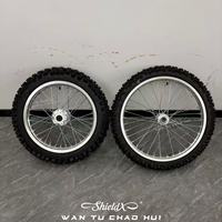 Set Roda Supermoto ShieldX Baru 19/16-inci Ban Off-road Straight-pull Drum Aluminium Alloy 7116-T6 Anodized untuk Sepeda Motor Listrik