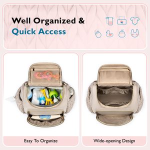 Grand sac à dos de maternité pour bébé avec matelas à langer et étui pour sucette - Product Image 3