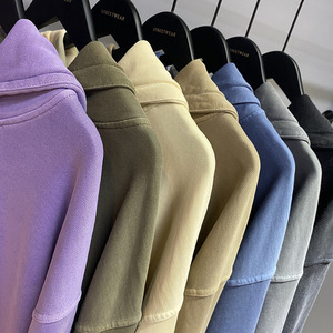 เสื้อฮู้ดดี้สไตล์สตรีทแวร์ H5531 ขายส่ง แบบสั่งทำพิเศษ ผ้าคอตตอน 100% หนัก 380 กรัม ซักย้อมสีแบบแอซิดวอช ทรงโอเวอร์ไซส์ สำหรับผู้ชาย - Product Image 3