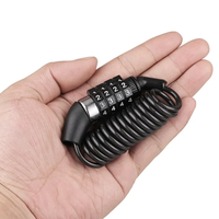Chaîne antivol pour moto et vélo, serrure à combinaison à 4 chiffres, verrou de casque, câble de sécurité portable, câble métallique durable