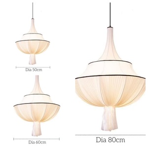 Lámpara colgante de Tela de decoración antigua medieval, candelabros de tela de seda, colgante farol, accesorios de Interior <span class=keywords><strong>para</strong></span> dormitorio, comedor - Product Image 6