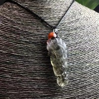 Vente en gros de pierres précieuses en cristal naturel Quartz de guérison Aurora Pendentif renard à neuf queues pour la décoration