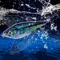 Leurre Bionique Submersible pour Poisson-chien à Coulée Lente 12CM 52G, Jerkbait Artificiel à Corps Dur avec Action S-Swim, Hameçons JKB120
