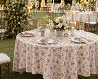 Nappe jetable classique à motif floral en PEVA imperméable, idéale pour les fêtes quotidiennes, mariages, anniversaires, événements – Vente directe usine OEM