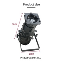 Éclairage de scène professionnel, projecteur à profil LED 200W, lumière blanche chaude, DMX, lumière LED ellipsoïdale