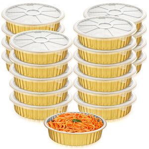 Heat Sealable Aluminum <b>Foil</b> Round <b>Container</b> Disposable Recyclable Food Grade Packing <b>Foil</b> Box with PP/<b>foil</b> Lids - Product Image 1