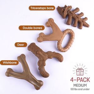 <strong>Benebone</strong> <strong>Wishbone</strong> 4PCS Durable Real <strong>Bacon</strong> Beef <strong>Flavor</strong> Food Grade Dog <strong>Chew</strong> Nylon Bone <strong>Toy</strong> for Aggressive Chewers