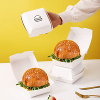 YBLPAK - Envases Ecológicos para Comida Rápida, Cajas de Cartón para Llevar Comida, Caja para Hamburguesas, Bocadillos, Sándwiches, Cajas Personalizadas para Hamburguesas