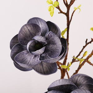Fleur artificielle Magnolia Grandiflora en plastique PU, grande branche, décoration intérieure, accessoires de mariage, haute simulation - Product Image 3