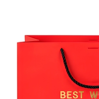 Sac cadeau en papier doré personnalisé avec poignée en corde torsadée, sac de transport pour boutique, emballage de bijoux