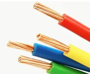 Single Core Stranded Copper BVR PVC House Wiring Electrical Cable Wire 1.5mm-10mm Sizes 450/750v Rated Voltage Solid Insulated