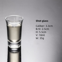 Verre à liqueur rond avec logo personnalisé YAFU verres à liqueur à whisky à base lourde