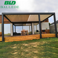 Pergola automatique de luxe 28'*40' de grande taille, pavillon moderne commercial pour restaurant, hôtel, plage