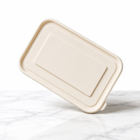 Boîte alimentaire moderne pour mariage, 750 ml, en amidon de maïs avec couvercle, résistante aux chocs, compostable, pour le transport de repas au bureau ou lors de fêtes