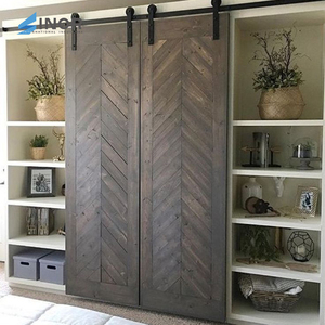 Puerta de Granero de Madera Sólida, Diseño Interior Contemporáneo, Estructura de Marco Resistente, Excelente Estabilidad, Hermosa Puerta para Armario o Despensa - Product Image 4