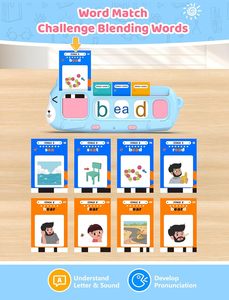 Jouet éducatif d'orthographe anglaise pour tout-petits |   Jeu d'association d'alphabet <span class=keywords><strong>préscolaire</strong></span> avec son et lumière |   Vente en gros OEM - Product Image 4