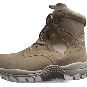 Botas de Entrenamiento de Combate, Corte Medio, <span class=keywords><strong>con</strong></span> <span class=keywords><strong>Cremallera</strong></span>, Tácticas, Transpirables, Antideslizantes, Tacón Bajo, Forro de Cuero, para Hombre y Mujer - Product Image 3