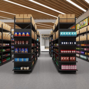 Whosale thương mại nhiệm vụ nặng nề siêu thị kệ cửa hàng dầu hiển thị giá trong giá runda kệ - Product Image 1