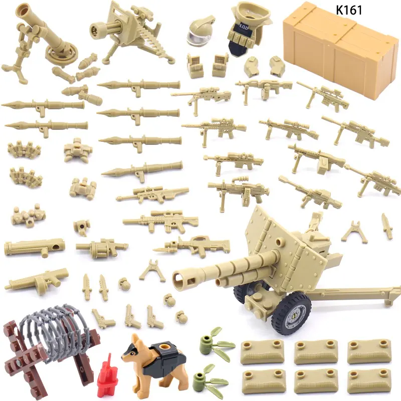 Moc Militär-Waffenpack Zubehör-Kits Spielzeug SWAT-Team Bausteinspielzeug Militär-Soldaten-Stil-Waffen-Sets Armeezubehör Ausrüstungsset