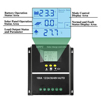 Système de contrôleur de charge solaire domestique SUYEEGO 12/24/36/48V Auto 60A 80A 100A