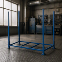 Vente directe d'usine, rayonnage industriel robuste pour entrepôt, en acier inoxydable galvanisé, avec roulettes pour palettes