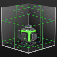 Haute qualité 16 lignes 4D niveau vert Laser auto-nivelant machines-outils extérieures niveaux Laser à lignes croisées de qualité industrielle