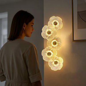 Lámpara de pared de lujo francesa con diseño floral, lámpara de dormitorio, lámpara de pared para pasillo y escalera, lámpara de pared artística para restaurante con ambiente artístico. - Product Image 2