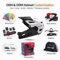 Casque de vélo intégral pour adulte de haute qualité, certifié CE, double usage, en PC+EPS, avec 7 aérations, mentonnière amovible pour le cyclisme