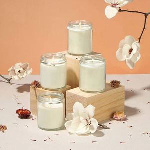 Frasco de Vidrio Transparente para Velas de 240 ml con Tapas de Rosca de 8 oz, Admite Personalización con Logotipo - Product Image 2