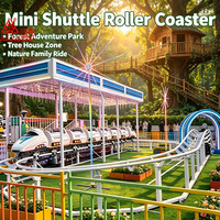 Mini-attraction de train à grande vitesse moderne toutes saisons, avec éclairage LED étanche et structure en métal, pour parcs intérieurs
