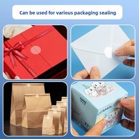 Autocollant d'étanchéité transparent rond de taille personnalisée pour boîtes et sacs, autocollant d'étanchéité transparent circulaire imperméable en rouleau
